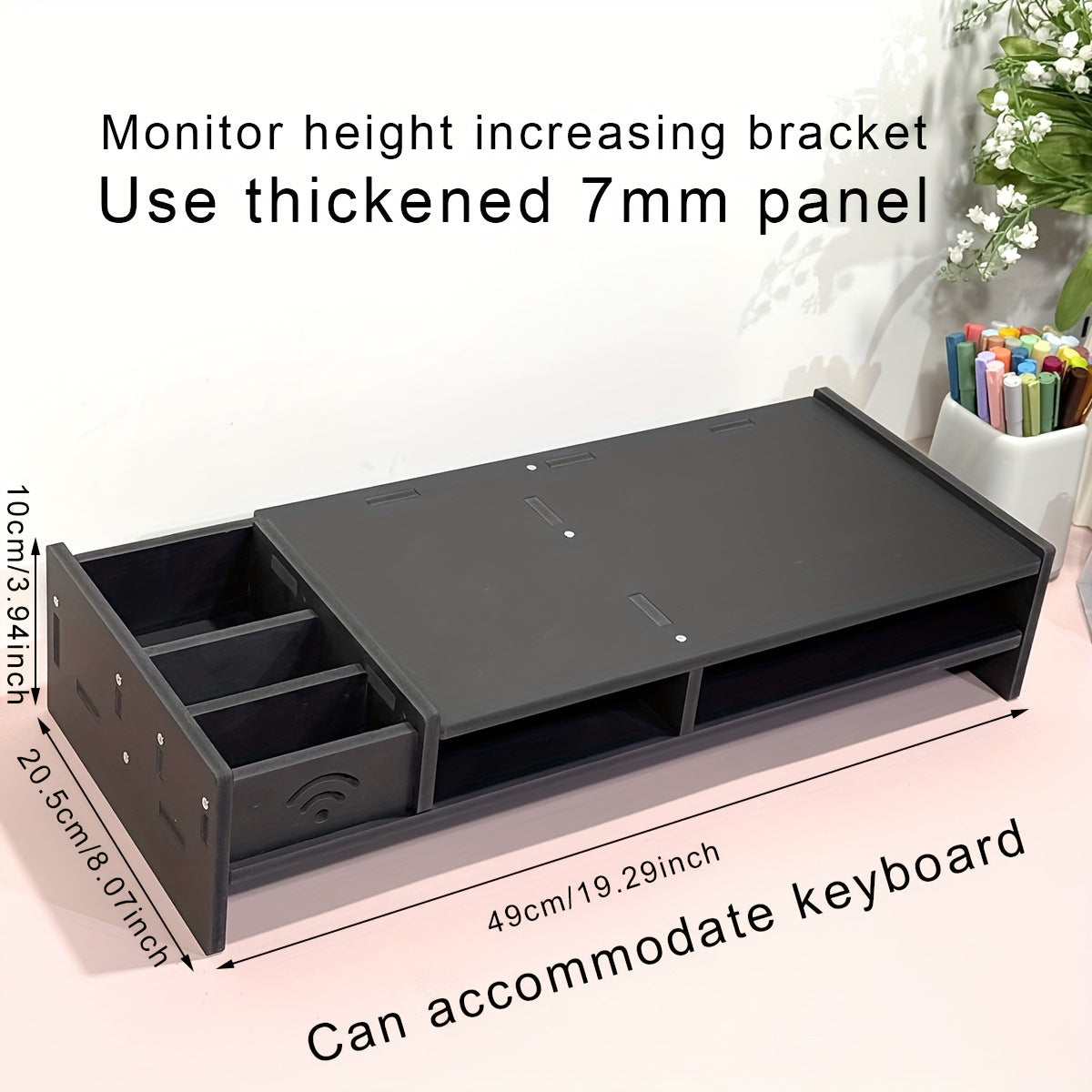 Desktop Monitor Computer Elevated Double-Layer Display Stand Office Desk Elevated Multi-Functional Storage Rack