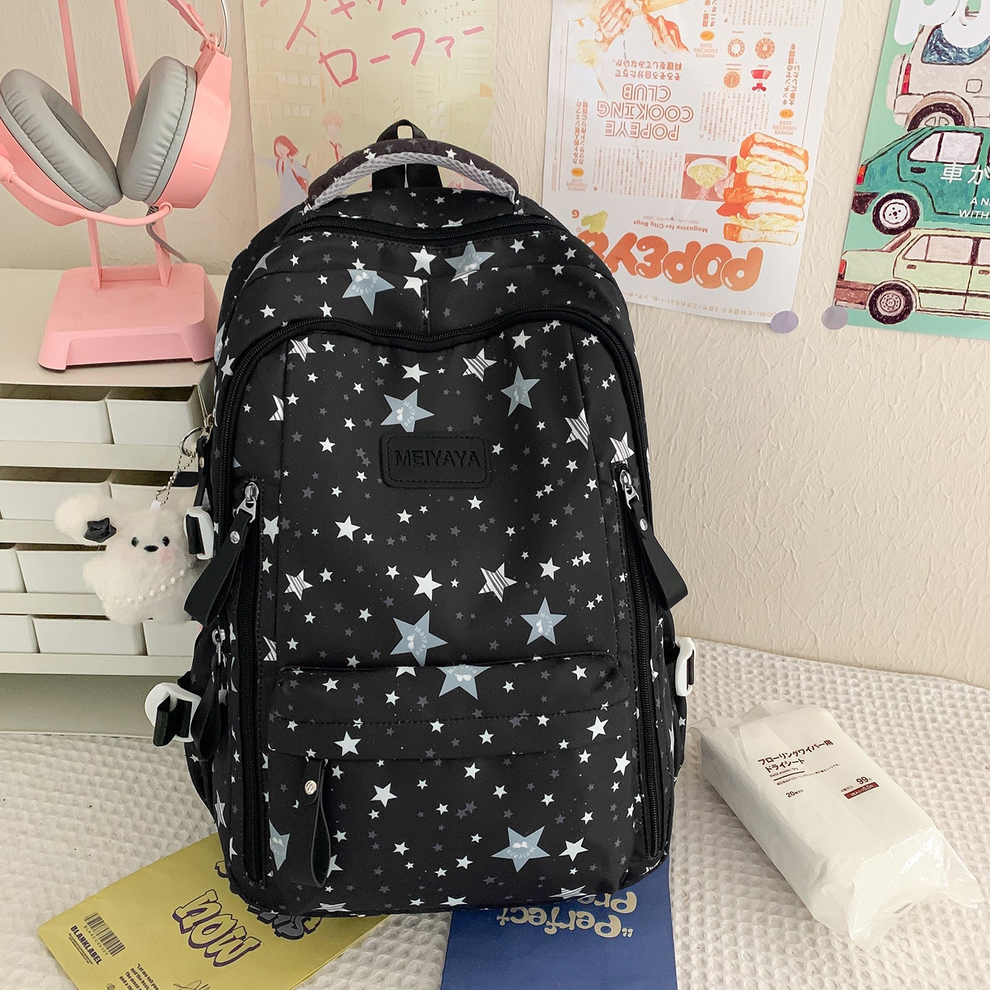 Middle and High School College Students' Large-Capacity Schoolbags for Men and Women, High-Looking Backpacks, Casual Commuting Lightweight Backpacks