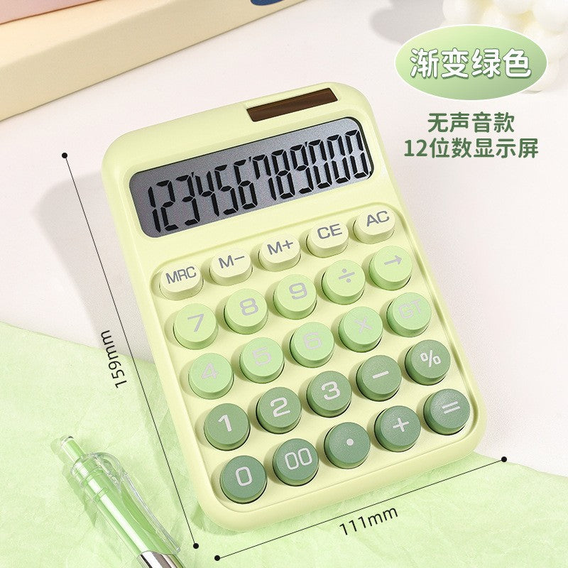 Office Supplies 837 Solar Calculator Dual Power Supply 12-Bit Large Display Accounting Computer