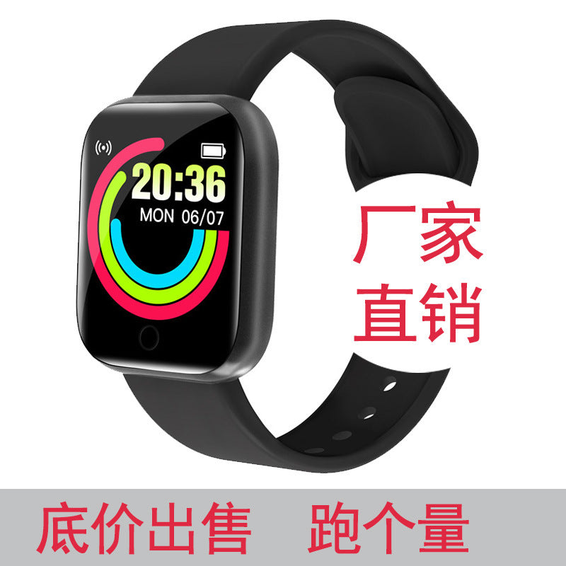 Popular Y68 Smart Bracelet, Sports Heart Rate Monitoring Information Push Weather Synchronization D20 Smart Watch