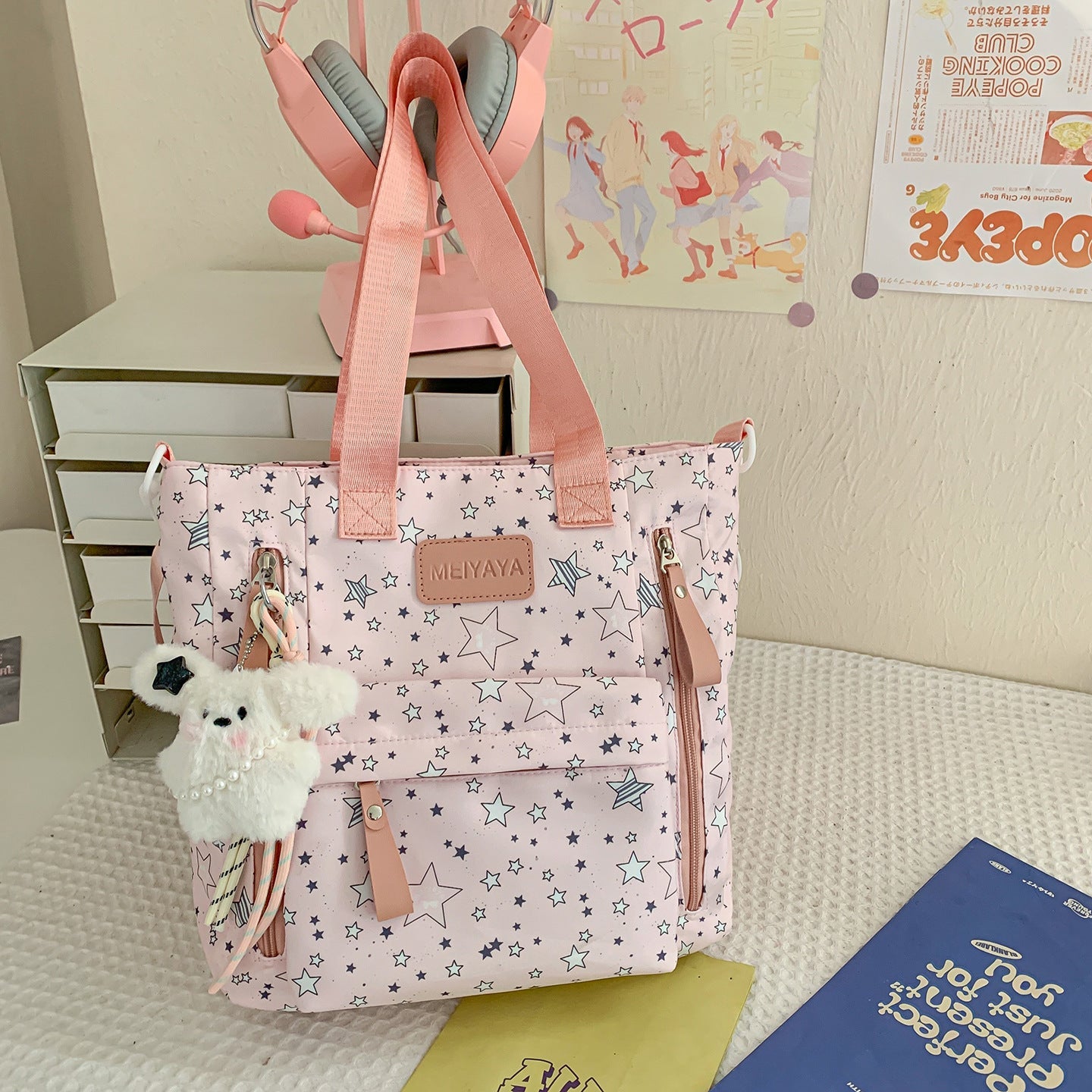 Middle and High School College Students' Large-Capacity Schoolbags for Men and Women, High-Looking Backpacks, Casual Commuting Lightweight Backpacks