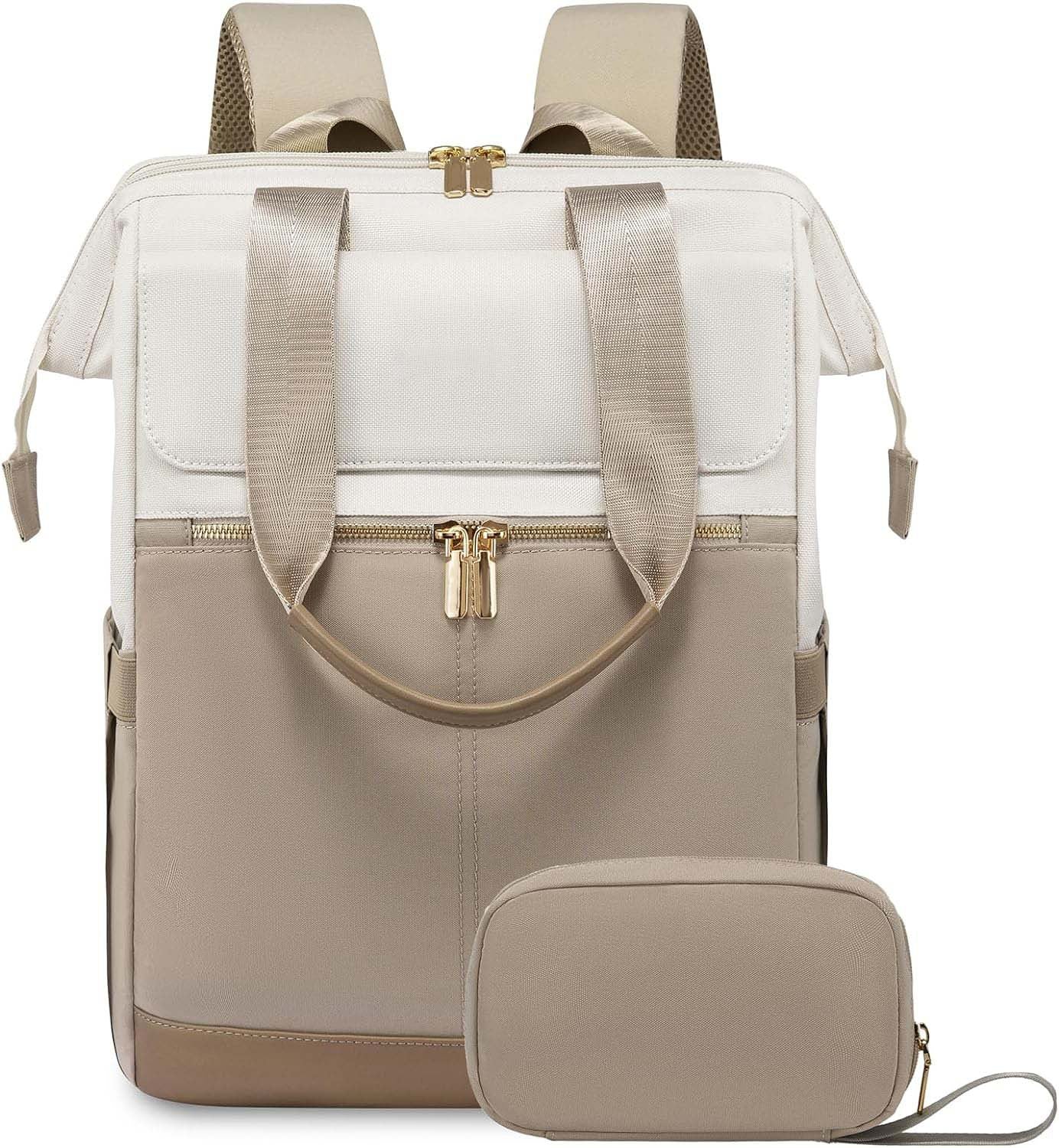 Spot Factory Cross-Border Simple Women's Travel Laptop Large-Capacity Luggage Contrasting Color Backpack