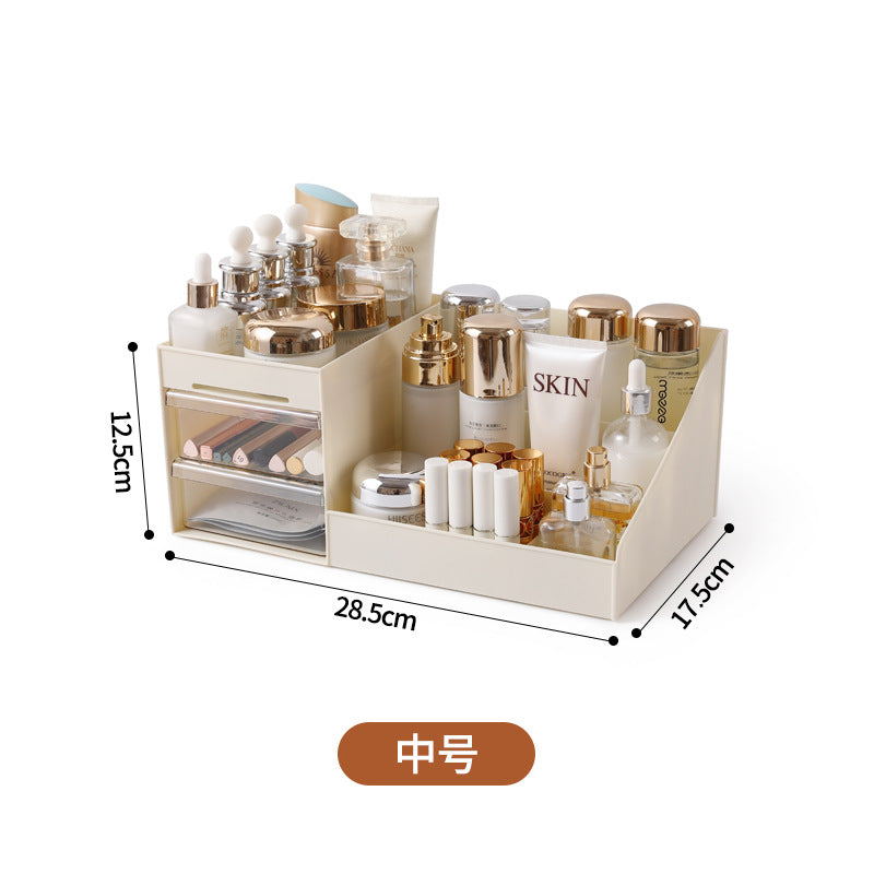 Cosmetic Storage Box High-level Desktop Large Capacity Plastic Integrated Cosmetic Box Dressing Box