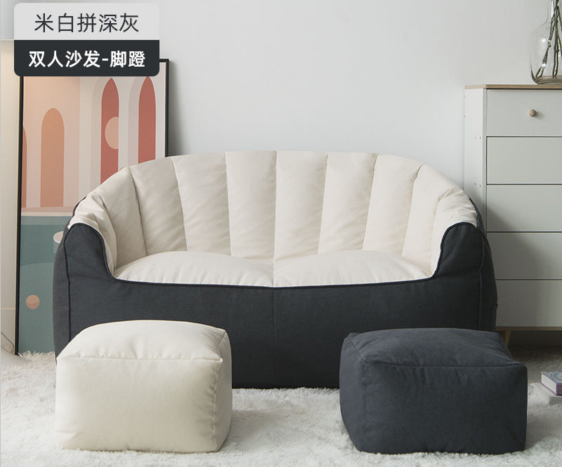 Bean bag sofa lazy sofa tatami lunch break small sofa double bedroom color matching solid color wholesale factory direct supply