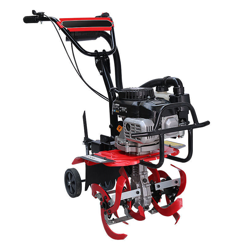 Wuyang Electric Start Micro Tillage Machine Small Gasoline Household Four-Stroke Soil Loosening Paddy Field Weeding Trenching Machine Tillage Rotary Tillage