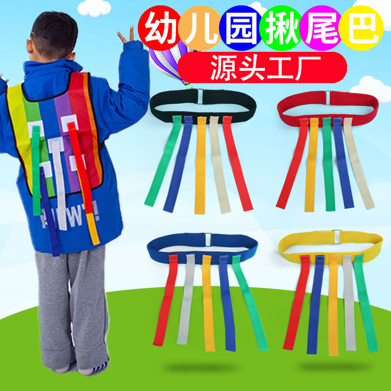 Kindergarten Tail-pulling Toy Children's Catching Belt Game Props Parent-child Outdoor Feelings Training Sports Equipment