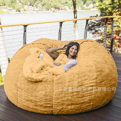 Amazon Lazy Sofa Sponge Bed Bean Bag Double Three-Person Bedroom Plush Bean Rice Fabric Recliner Jacket