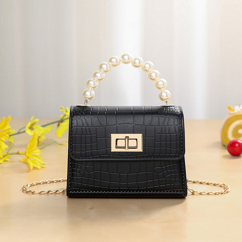 foreign trade crocodile pattern Pearl portable jelly bag shoulder Women's bag messenger bag bags mobile phone casual bag