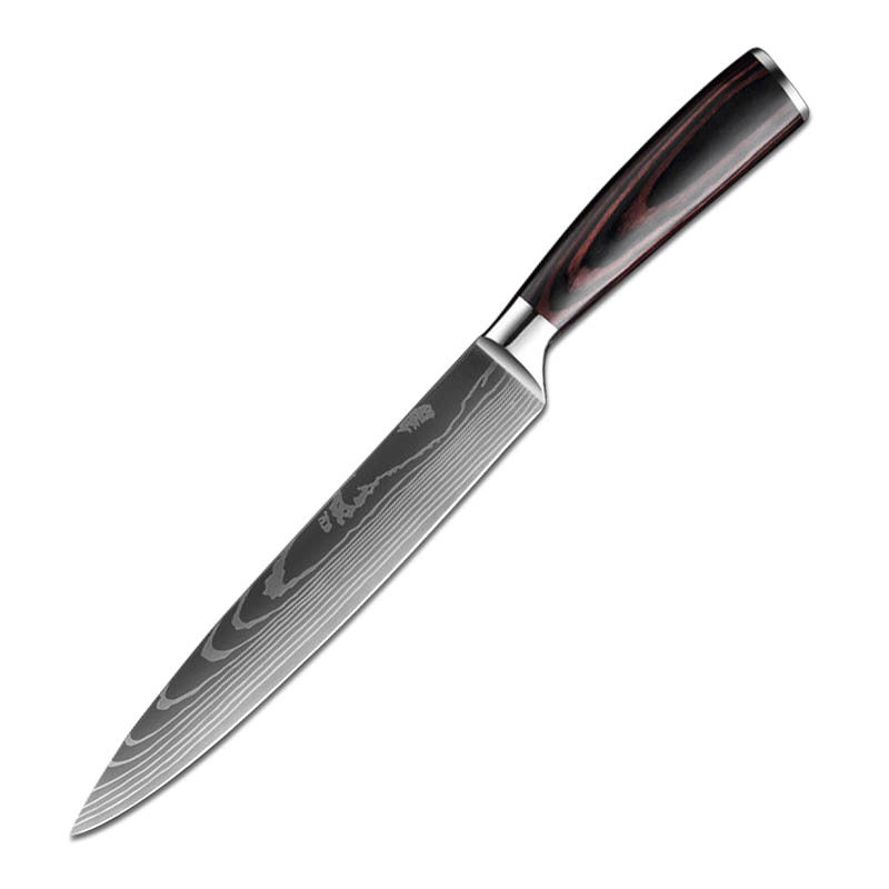 Laser Pattern Western-style Chef Knife Kitchen Knife Sande Knife Damascus Pattern Chef Knife Kitchen Knife suit