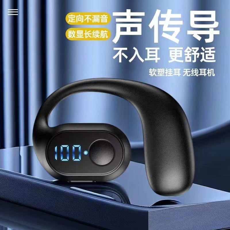 Popular Single-Ear Digital Display Ultra-Long Standby Bluetooth Headset Foreign Trade Wireless Bluetooth Headset with Large Sound and Long Battery Life