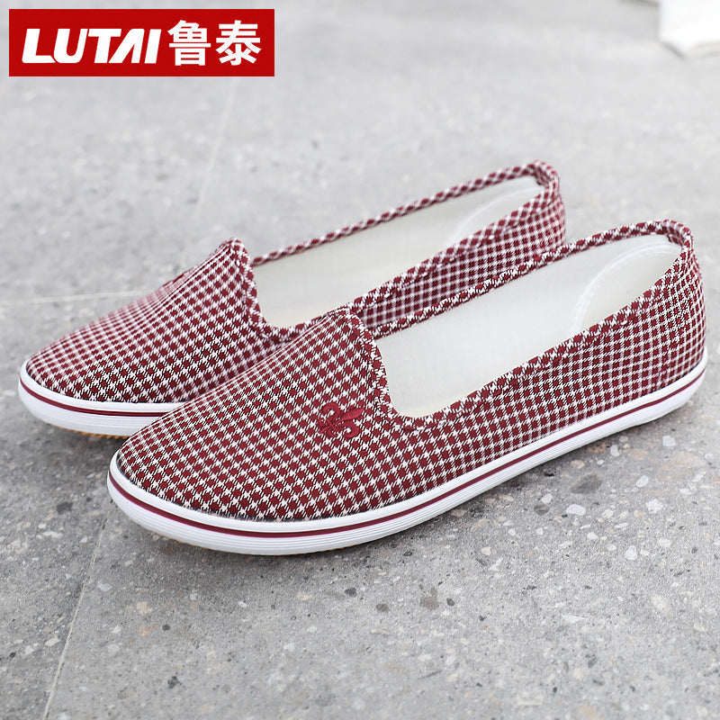 Lutai Women's Shoes Soft Sole Not Tired Feet Casual Shoes Mom Shoes Work Shoes Flat Shoes Slip-on Lazy Shoes Women's Shoes