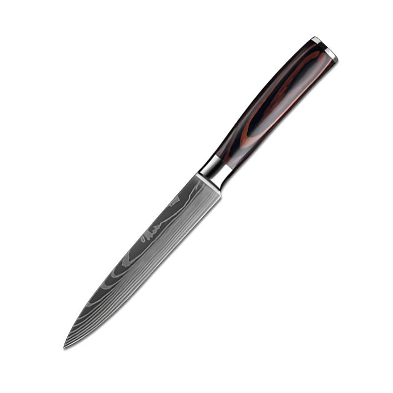 Laser Pattern Western-style Chef Knife Kitchen Knife Sande Knife Damascus Pattern Chef Knife Kitchen Knife suit