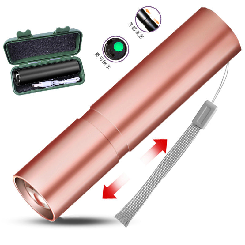 led flashlight rechargeable multi-purpose long-range portable super bright household mini portable side light