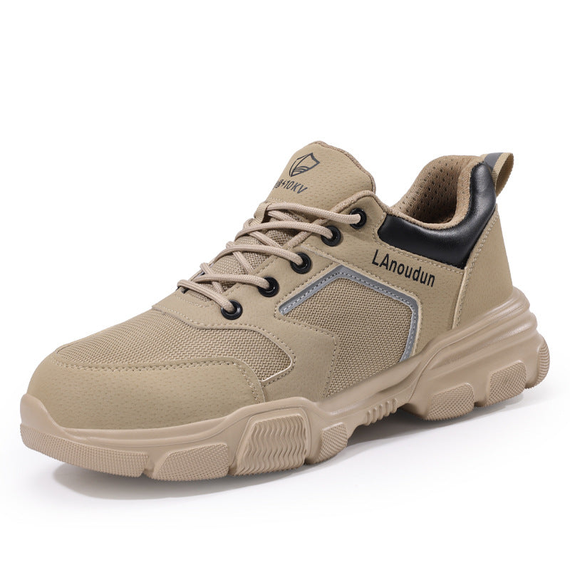 Blue Seagull Shield Labor Protection Shoes Summer Breathable Anti-Smash and Anti-Puncture Electrician Shoes Men's Insulated 10Kv Safety Work Shoes