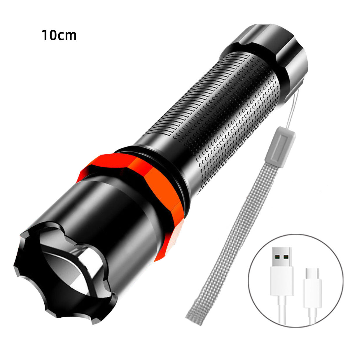 led flashlight rechargeable multi-purpose long-range portable super bright household mini portable side light