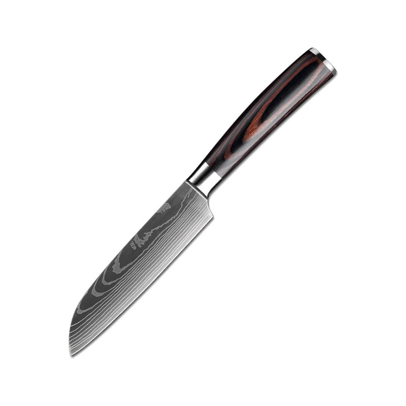 Laser Pattern Western-style Chef Knife Kitchen Knife Sande Knife Damascus Pattern Chef Knife Kitchen Knife suit