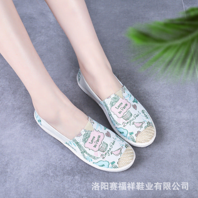 2025 Low-Top Casual Shoes Old Beijing Cloth Shoes for Women, Soft-Soled Shoes for Mothers, Canvas Shoes for Students