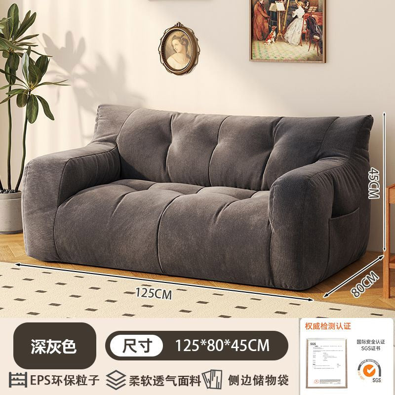 Small Apartment Fabric Sofa for Home Use, Reclining and Sleeping, Suitable for Bedroom Rental, Double Tatami Seating Area, Lazy Sofa