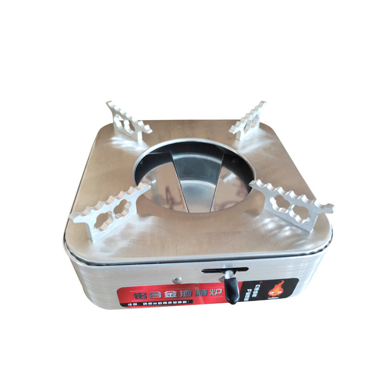 Stainless Steel Pot Dry Pot Seafood Wok Hotel Commercial Alcohol Stove Thickened Honeycomb Small Hot Pot Flat Bottom Bar Ding