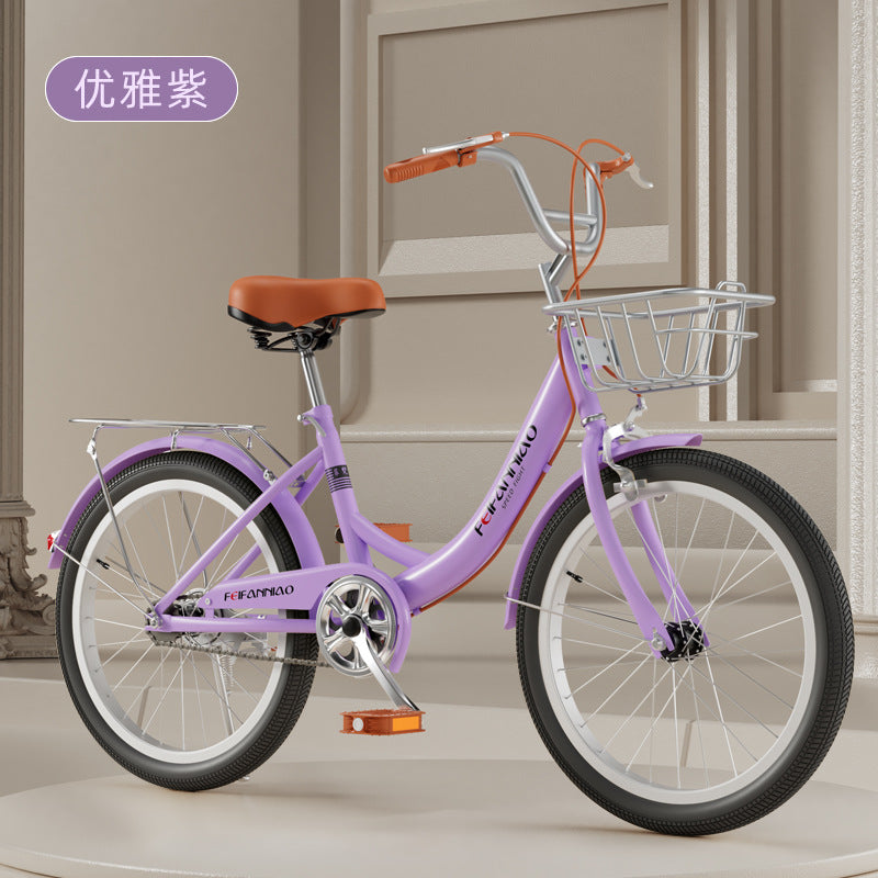 Adult Bicycle Women's Commuter Bike 20inch / 22inch / 24inch Lightweight Retro College Student Campus Bicycle for Transportation