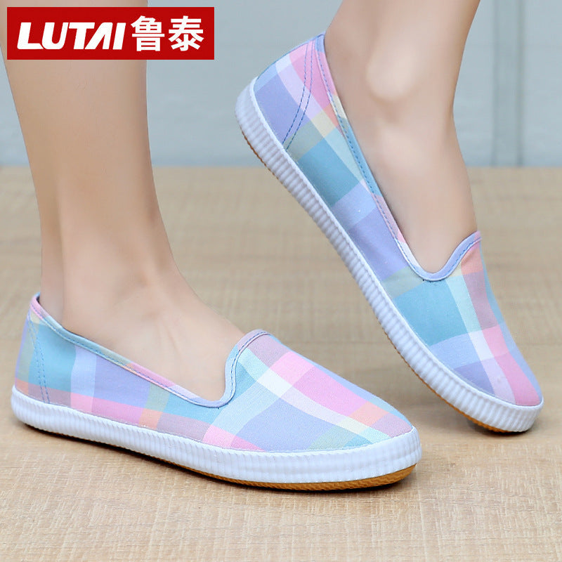 Lutai Women's Shoes Soft Sole Not Tired Feet Casual Shoes Mom Shoes Work Shoes Flat Shoes Slip-on Lazy Shoes Women's Shoes