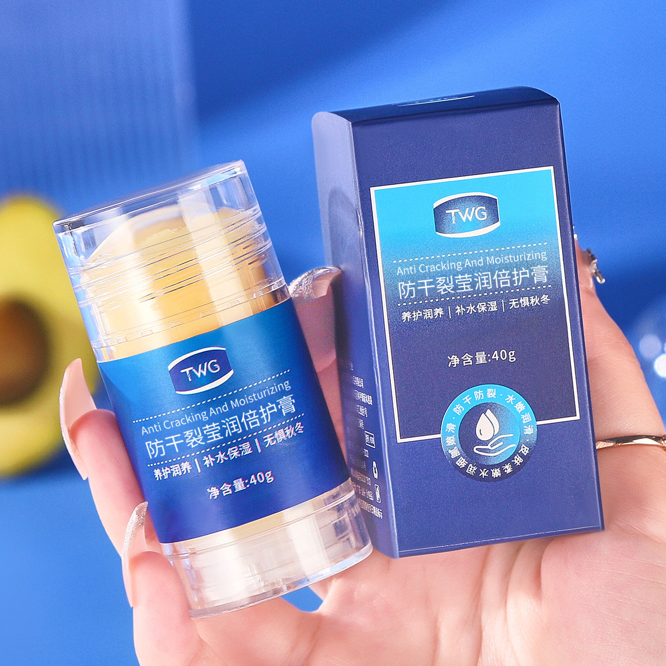 TWG Ying Run Double Protection Stick Cream Anti-dry Autumn and Winter Peach Double Protection Cream Crack Moisturizing Skin Care Special Protection Cream