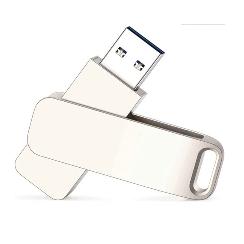 U disk metal rotating laser engraving logo creative advertising gifts 2.0 3.0 car 32G metal rotating U disk