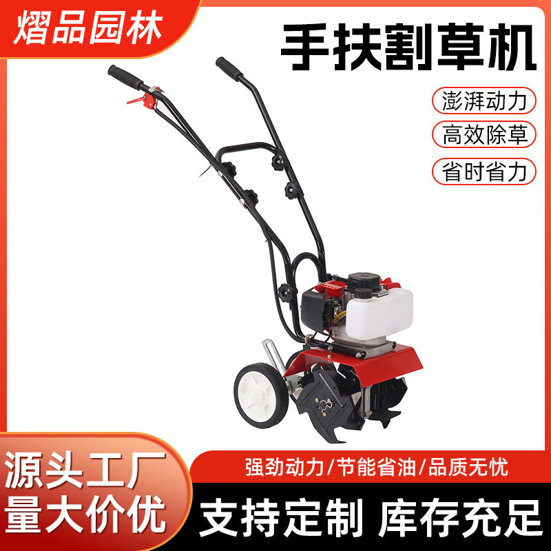 Small Gasoline Micro-Tiller Agricultural Machinery Multi-Functional Agricultural Land Cultivator Mini Household Rotary Tiller Wholesale