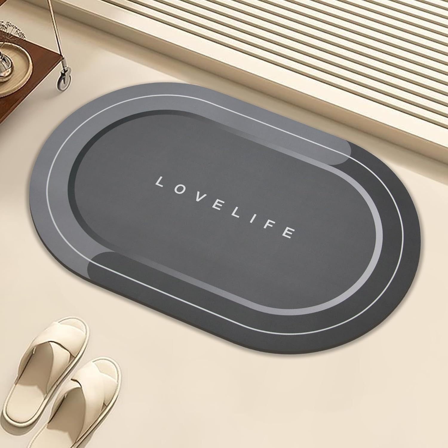 Diatom Mud Floor Mat Bathroom Toilet Door Absorbent Mat Non-Slip Household Toilet Foot Mat Carpet Home Sludge Resistance