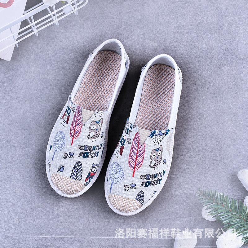 2025 Low-Top Casual Shoes Old Beijing Cloth Shoes for Women, Soft-Soled Shoes for Mothers, Canvas Shoes for Students