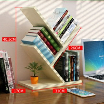 Tree-shaped Bookshelf Wall Desktop Bookshelf ins Nordic Office Simple Bedroom Room Trunk Bookshelf Small