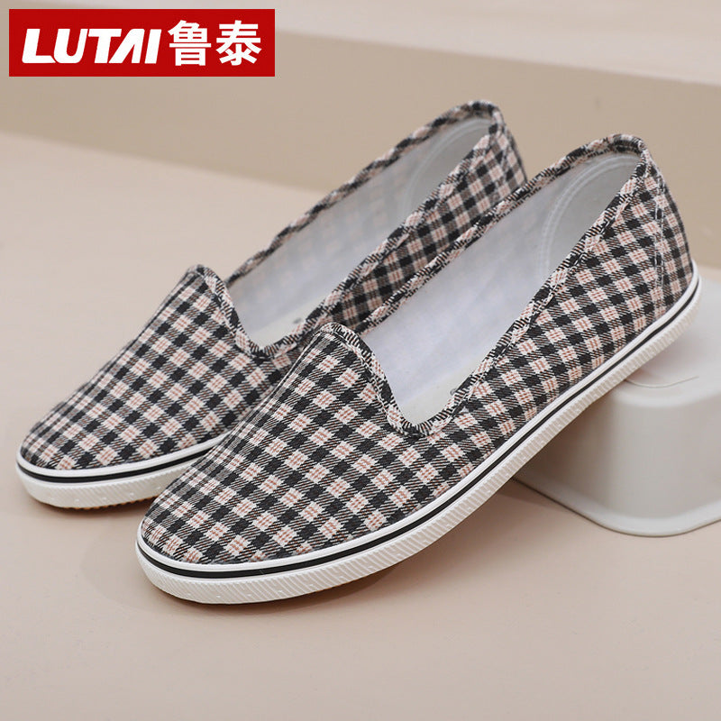 Lutai Women's Shoes Soft Sole Not Tired Feet Casual Shoes Mom Shoes Work Shoes Flat Shoes Slip-on Lazy Shoes Women's Shoes