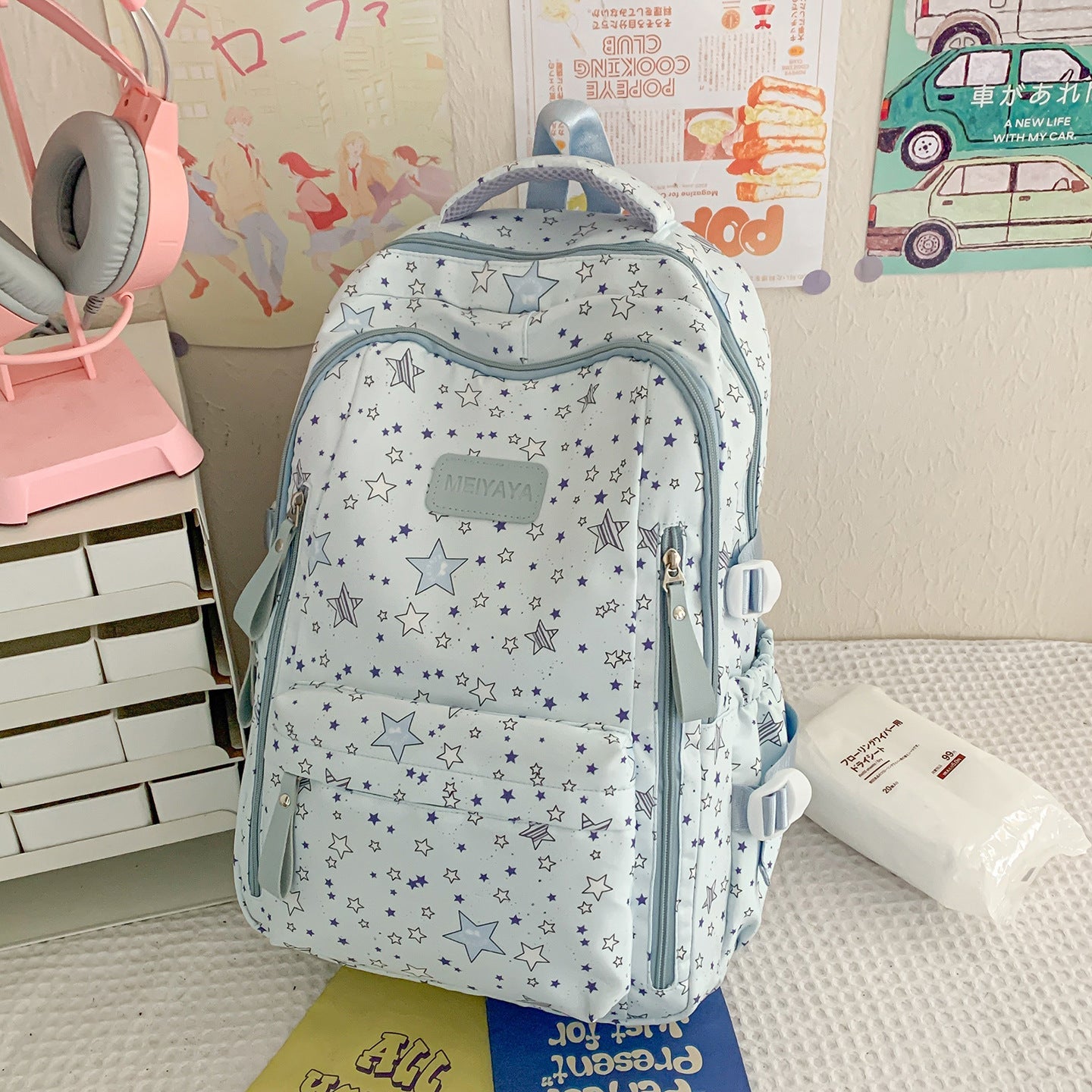Middle and High School College Students' Large-Capacity Schoolbags for Men and Women, High-Looking Backpacks, Casual Commuting Lightweight Backpacks