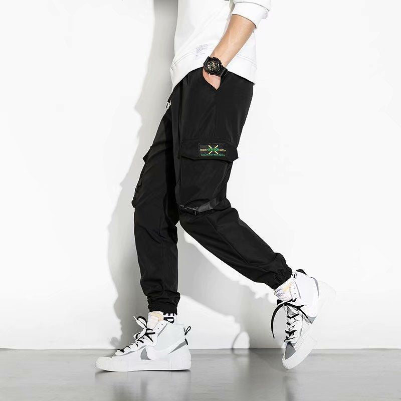 Korean Style Student Trendy Brand Slim Fit Cow Pants Youth Loose Trousers Men's Large Size Trendy Leg-toe Casual Long Pants