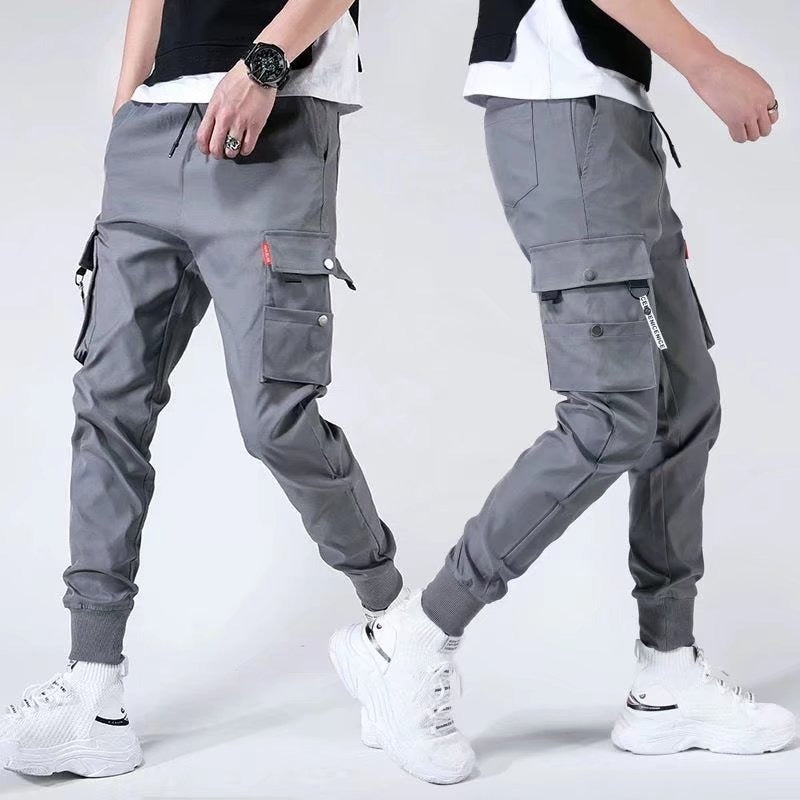 Trendy Cargo Pants for Men 2025 New Korean Style Jogger Versatile Casual Pants Functional Style Youth Long Pants Men