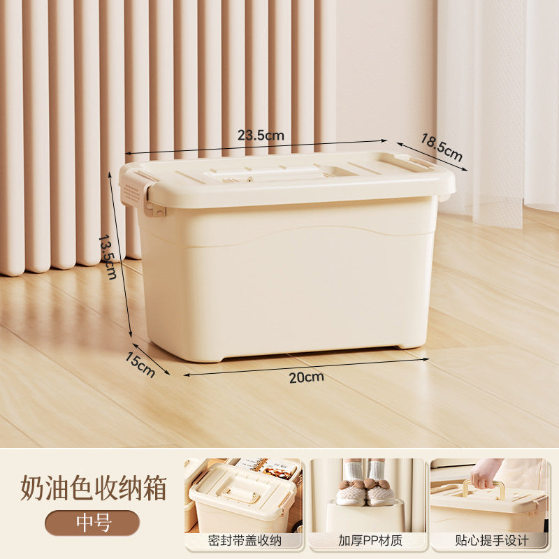 Household Miscellaneous Storage Box Living Room Large-Capacity Clothing Storage Waterproof Dustproof Thickened Desktop Storage Box