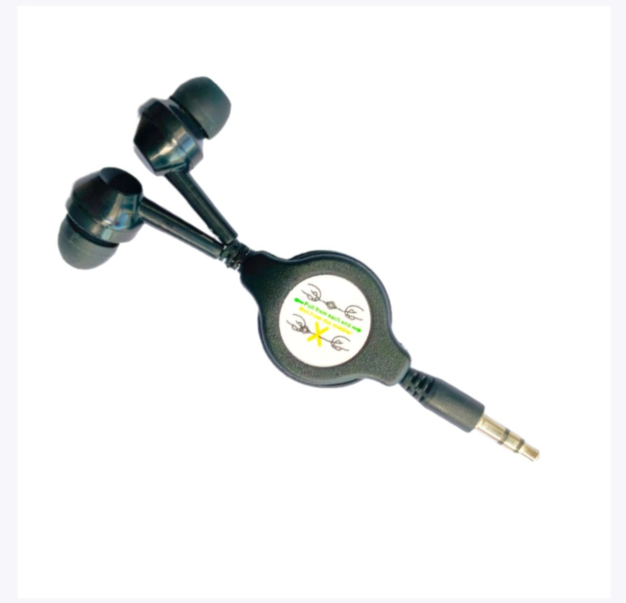 Suitable for Apple Android Mobile Phone Headphone Retractable Cable Round Hole 3.5mm Telescopic Headphone Mp3 Retractable Headphone Cable 0.8m