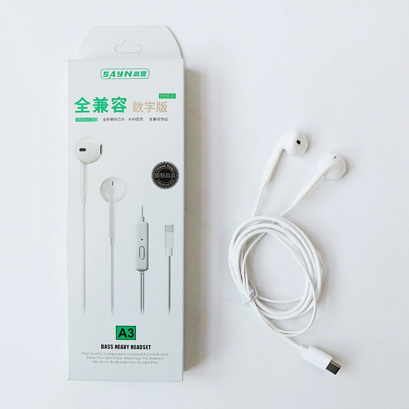 Ear Headphones Suitable for Huawei Xiaomi Mobile Phone 3.5 Interface Type-C Digital Version Wired Headphones