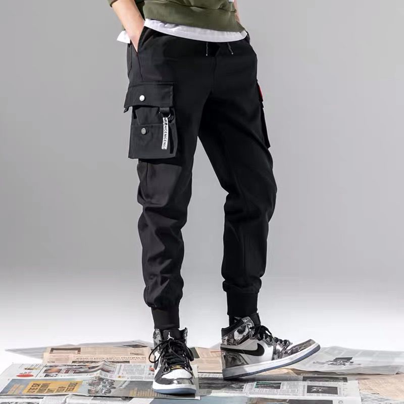 2024 Autumn and Winter Casual Pants Men's Workwear Fleece-Lined Sweatpants Men's Jogger Sports Pants Trendy Versatile Workwear Pants