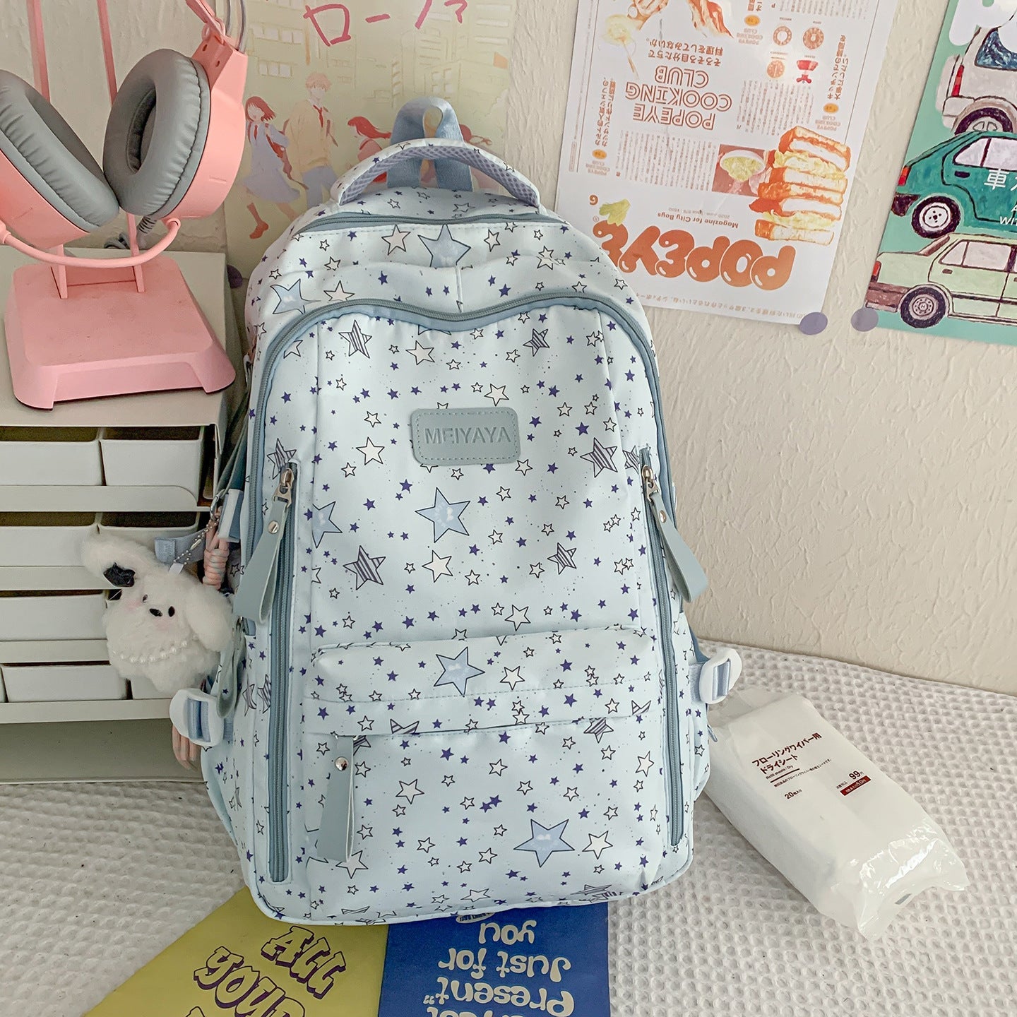 Middle and High School College Students' Large-Capacity Schoolbags for Men and Women, High-Looking Backpacks, Casual Commuting Lightweight Backpacks