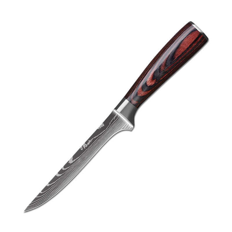 Laser Pattern Western-style Chef Knife Kitchen Knife Sande Knife Damascus Pattern Chef Knife Kitchen Knife suit