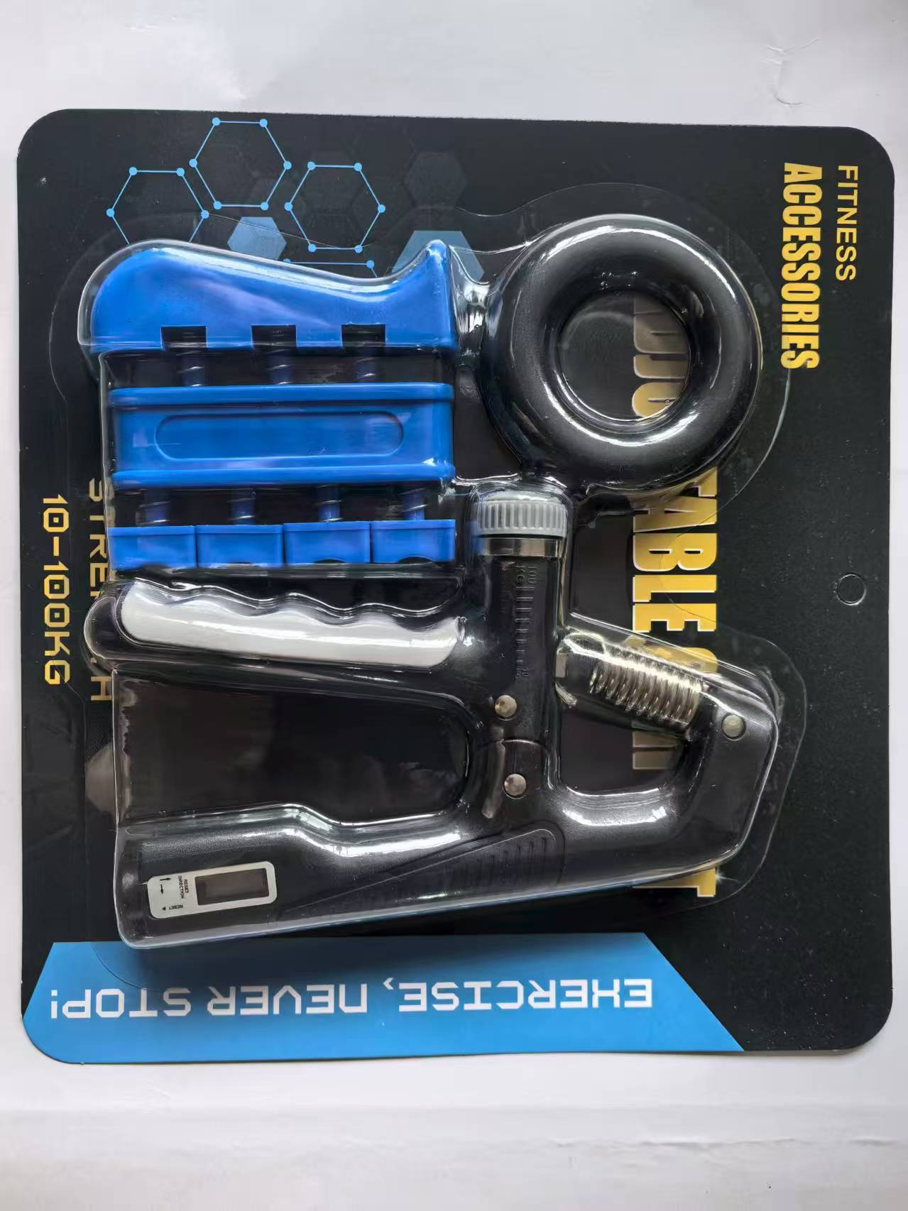 Herringbone Five-Finger Gripper Digital Counting Gripper Arm Strength Training Finger Trainer Sporting Goods