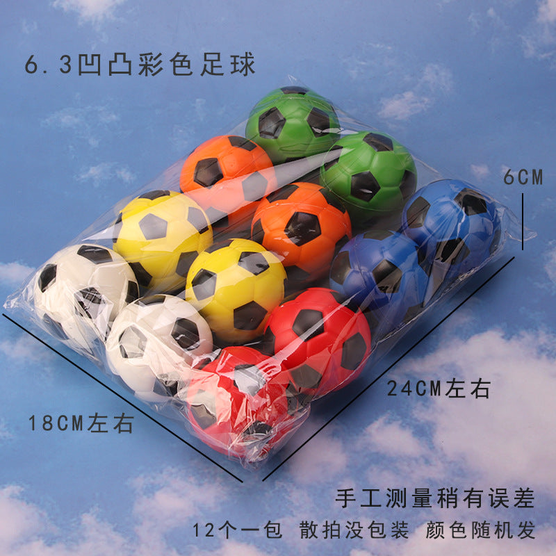 Cross-Border Concave and Convex 6.3 Solid Pu Sponge Pressure Basket Net Baseball Vent Full Printed Pu Ball Rehabilitation Exercise Ball