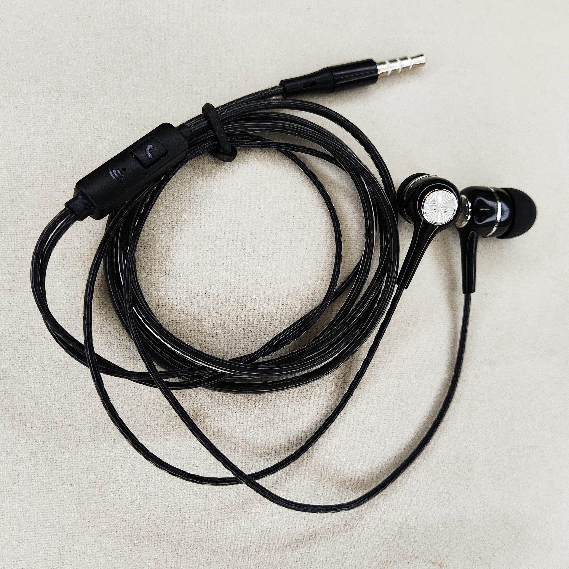 Factory Direct Sales, Large Quantity, Free Shipping, S12 Subwoofer In-Ear Headphones, Crystal Wire with Microphone, Electroplating Ring, Wired Cross-Border