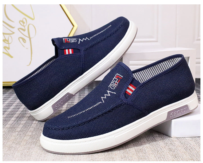 Breathable cloth shoes Beijing beef tendon bottom soft old non-slip lightweight: shoes wear-resistant work shoes canvas shoes comfortable men's board