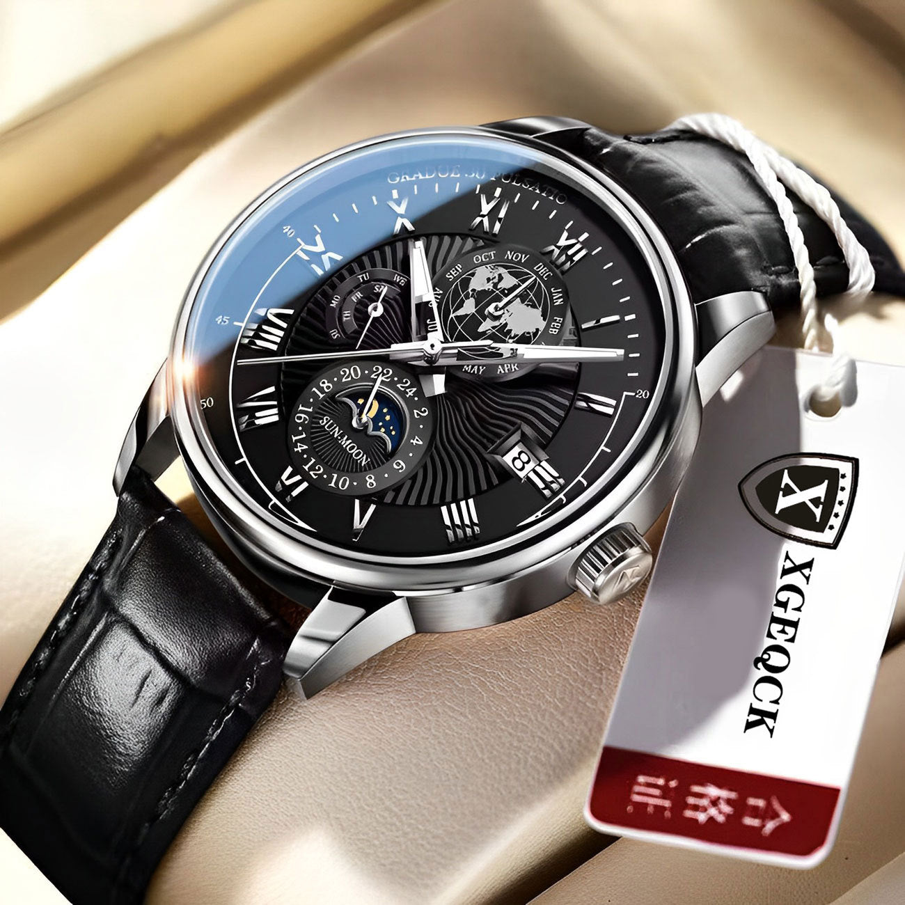 2024 new automatic movement Men's Watch fashion business trend Korean luminous calendar watch men's watch