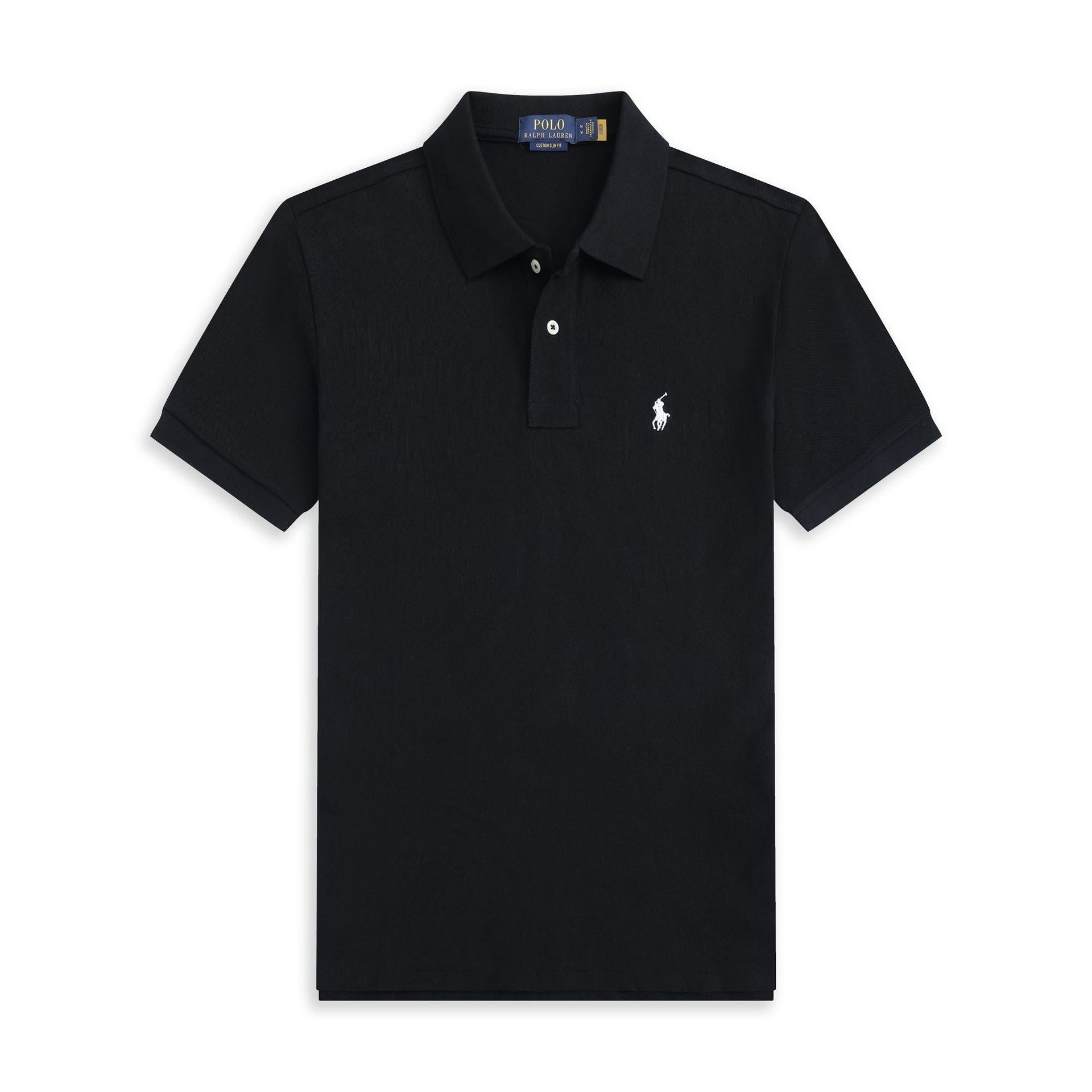 Summer Export Rlpolo Shirt Men's Short-Sleeved T-Shirt Lapel Pony Logo Embroider Casual Wear Simple and Casual
