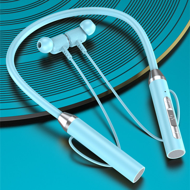 Popular Hanging Neck Bluetooth Headset Wireless Sports Ultra-Long Standby Heavy Bass Bluetooth Earbuds Factory Ready Stock