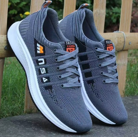 Shoes for Men 2025 New Soft Sole Comfortable Running Casual Shoes Fly Woven Sports Shoes Men's Casual Shoes