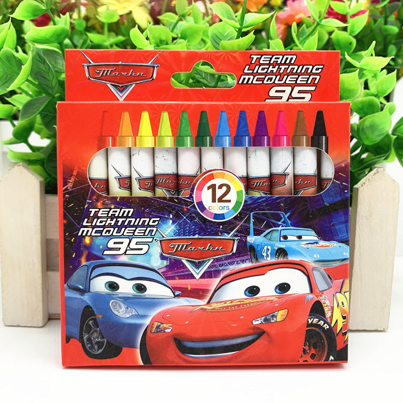 Primary school stationery crayon 12 color set cartoon kindergarten gift painting oil painting stick children small prize gift